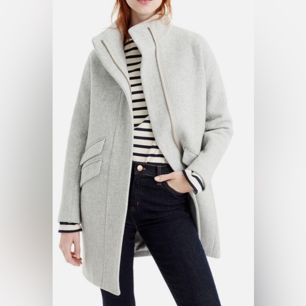 J. Crew Classic Gray Wool Coat